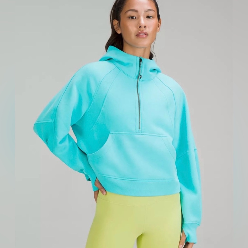 Lululemon Scuba Oversized Half-Zip Hoodie *ELECTRIC TURQUOISE* size M/L